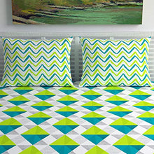 Load image into Gallery viewer, Divine Casa 100% Cotton Geometric Print Mix N Match Bedsheet for Double Bed (Multicolour)