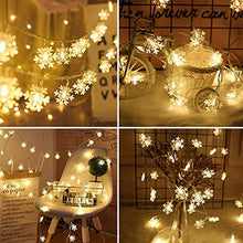 Load image into Gallery viewer, fizzytech Decorative Snowflake String LED Lights for Diwali Christmas Wedding (Warm White, 3 m) - Home Decor Lo