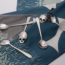 Load image into Gallery viewer, Skull Sugar Spoon : FOXAS 304 Stainless Steel Skull Sugar Spoon Tea and Coffee Stirring Spoon Set of 6 (18/10 Chromium Nickel) - Home Decor Lo
