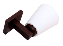Load image into Gallery viewer, Wood and PVC Wall Light Wall Lamp Lighting to Decor (Brown and White) - Home Decor Lo