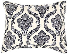 Load image into Gallery viewer, AmazonBasics 8-Piece Comforter Bedding Set, King, Blue and Tan Damask, Microfiber, Ultra-Soft - Home Decor Lo