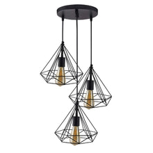 Load image into Gallery viewer, Round Cluster Chandelier Black Diamond Hanging Pendant Light - Home Decor Lo