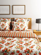 Load image into Gallery viewer, Turu Floral 5 Piece Cotton Comforter Set - White & Red - Home Decor Lo