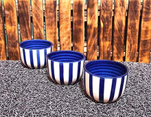 Load image into Gallery viewer, Hindustani Saudagar Hand Painted Ceramic Stoneware Serving/Snacks/Dessert Multi Purpose Bowl (Set of 3) Microwave Safe - Home Decor Lo
