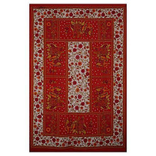 Load image into Gallery viewer, UNIBLISS 100% Cotton Rajasthani Jaipuri Traditional Single Bed Sheet with One Pillow Cover - (Single_Red) - Home Decor Lo