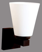 Load image into Gallery viewer, Wood and PVC Wall Light Wall Lamp Lighting to Decor (Brown and White) - Home Decor Lo
