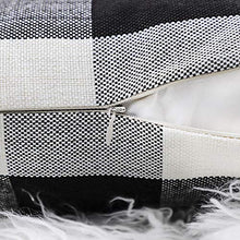 Load image into Gallery viewer, Black and White Buffalo Check Plaids Throw Pillow Case Cushion Cover for Sofa 18 x 18 Inch, Pack of 2 - Home Decor Lo