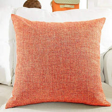 Load image into Gallery viewer, Khooti Jute Cushion Cover, 16x16 (Orange)(Pack of 1) - Home Decor Lo