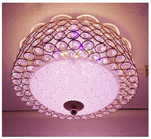 Load image into Gallery viewer, HomeShop52.com Peacock Luxury Crystal Round Chandelier Modern Hanging LED Lights (12-inch, Multicolour) - Home Decor Lo