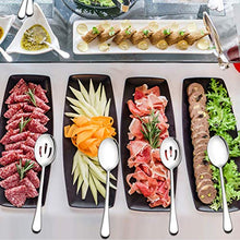 Load image into Gallery viewer, LIANYU Large Serving Spoon x 3, Slotted Serving Spoon x 3, 9.8 Inch Stainless Steel Buffet Restaurant Dinner Serving Spoons Set, Catering Serving Utensils for Party Banquet, Dishwasher Safe - Home Decor Lo