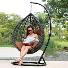 Load image into Gallery viewer, CITE Leaf Single Seater Swing Chair with Stand & Cushion(Green Colour) & Hook Outdoor/Indoor/Balcony/Garden/Patio/Home Improvement(Standard) (Standard) - Home Decor Lo