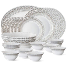 Load image into Gallery viewer, Larah by Borosil Classic Opalware Dinner Set, 27-Pieces, White - Home Decor Lo