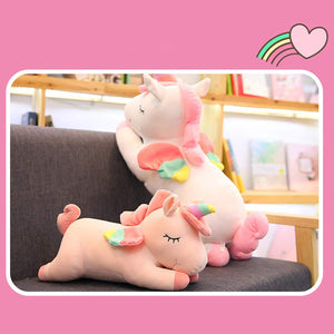 TOYMYTOY Unicorn Plush Toy Stuffed Animal Pillow Cushion Soft Toys for Baby Kids 30cm (Pink) - Home Decor Lo