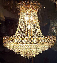 Load image into Gallery viewer, BrightLyts Lyse Decor Crystal Chandelier/Jhoomar Ceiling Hanging Pendant (Large Size/480 mm/48 cm, Gold) - Home Decor Lo