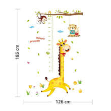 Load image into Gallery viewer, Amazon Brand - Solimo Wall Sticker for Kids' Room (Happy Growth Giraffe,  Ideal Size on Wall: 126 cm x 183 cm) - Home Decor Lo