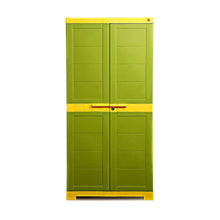 Load image into Gallery viewer, Cello Novelty Big Cupboard with 3 Shelves (Green and Yellow) - Home Decor Lo