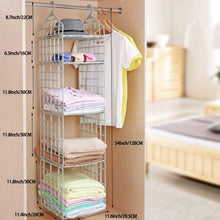 Load image into Gallery viewer, 5 Layer Folding Clothes Storage Hanging Wardrobe Shelves - Home Decor Lo