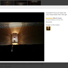 Load image into Gallery viewer, Moroccan Filgree Wall Lam, Antique Brass Finish Ceiling Lights - Home Decor Lo