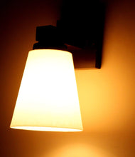 Load image into Gallery viewer, Wood and PVC Wall Light Wall Lamp Lighting to Decor (Brown and White) - Home Decor Lo