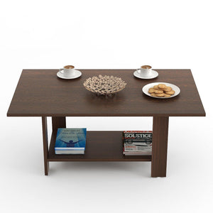 Bluewud Osnale Coffee Table (Wenge, Rectangular) - Home Decor Lo