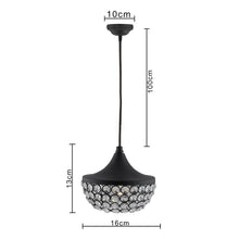 Load image into Gallery viewer, Homesake Matt Black Crystal Hanging Goblet Light, Ceiling Light, Nordic E27 Pendant - Home Decor Lo