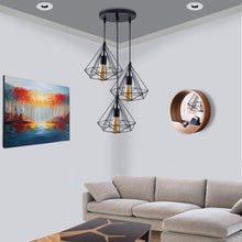 Load image into Gallery viewer, Round Cluster Chandelier Black Diamond Hanging Pendant Light - Home Decor Lo