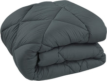 Load image into Gallery viewer, Microfiber Reversible AC Comforter for Double Bed: Black & Grey - Home Decor Lo