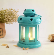 Load image into Gallery viewer, Tied Ribbons Tealight Holder Hanging Lantern Set of 2 (6 inch X 3.7 inch), Multicolour - Home Decor Lo