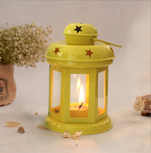 Load image into Gallery viewer, Tied Ribbons Tealight Holder Hanging Lantern Set of 2 (6 inch X 3.7 inch), Multicolour - Home Decor Lo