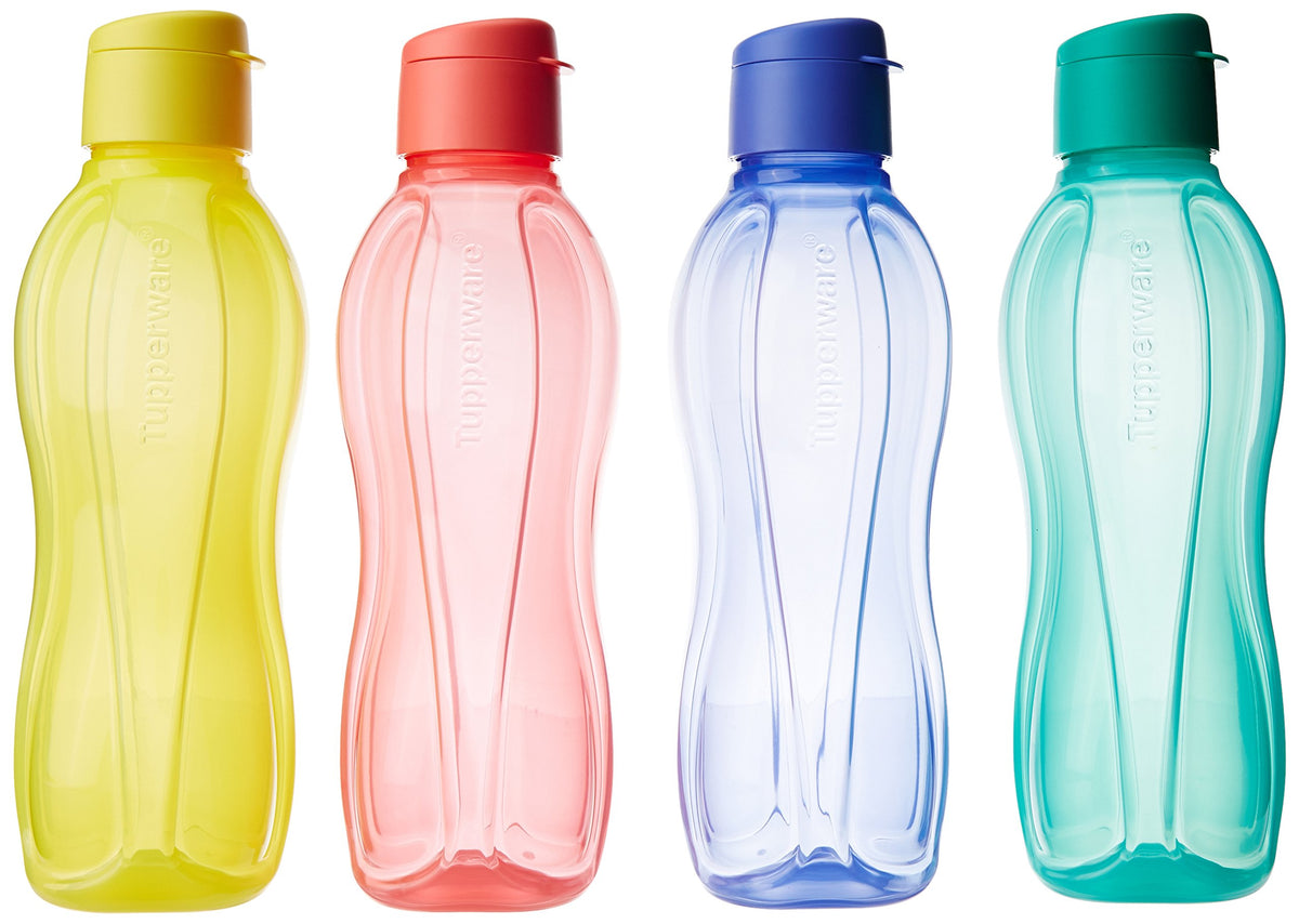 Tupperware Fliptop Plastic Bottle Set, Litre, Set of