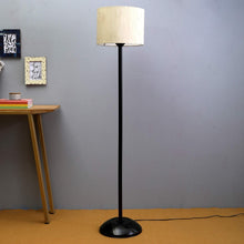 Load image into Gallery viewer, Contemporary Wrought Iron Floor Drum Lamp With Shade: Beige - Home Decor Lo