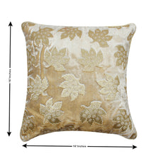 Load image into Gallery viewer, Gold Embossed Tree Leaves Abstract Floral Design Velvet Cushion Covers - Home Decor Lo