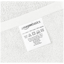 Load image into Gallery viewer, AmazonBasics Fade-Resistant Cotton Bath Sheet - Pack of 2, White - Home Decor Lo