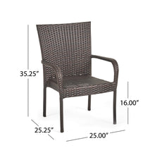 Load image into Gallery viewer, Christopher Knight Home 278771 Stackable Outdoor Contemporary Wicker Stacking Chairs (Set of 2), Multi-Brown - Home Decor Lo
