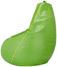 Load image into Gallery viewer, Amazon Brand - Solimo XXL Bean Bag Cover (Green with Yellow Piping) - Home Decor Lo