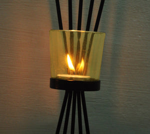 Tied Ribbons Tea Light Candles Holder (Black) - Home Decor Lo