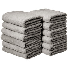 Load image into Gallery viewer, AmazonBasics Cotton Hand Towel - Pack of 12, Grey - Home Decor Lo