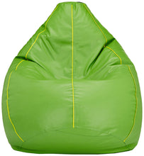 Load image into Gallery viewer, Amazon Brand - Solimo XXL Bean Bag Cover (Green with Yellow Piping) - Home Decor Lo