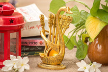 Load image into Gallery viewer, Articia Metal Swan Dessert Spoon Holder Duck Shaped Stand Decorative Dinning Table Item Showpiece (8X5X17 cm, Gold) - Home Decor Lo