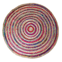 Load image into Gallery viewer, Boho Cotton and Jute Braided Floor Rug - Home Decor Lo
