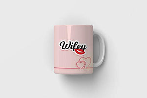 PUREZENTO Hubby Wifey Coffee Mug Tea/Milk Cup - Home Decor Lo