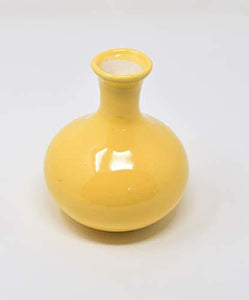 The Himalayan Goods Company Ceramic Flower Vase (Yellow_5.75 Inch) - Home Decor Lo