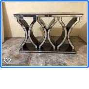 Load image into Gallery viewer, Venetian Image Unique Modern Wood Mirror Finish with Vibrant Design Console Table