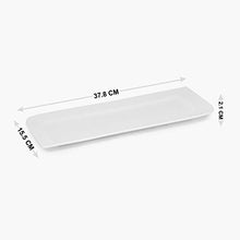 Load image into Gallery viewer, Home Centre Alamode Bone China Rectangular Platter - 15 x 6.25 Inch - White - Home Decor Lo