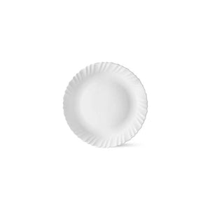 Larah by Borosil Snow (Plain White) Silk Series Opalware Dinner Set, 19 Pieces, White - Home Decor Lo