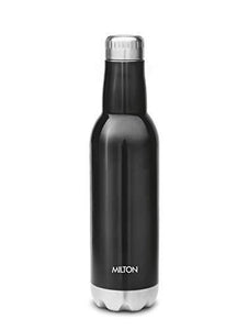 Milton Pride 600 Themosteel Hot and Cold Water Bottle, 500 ml, Black - Home Decor Lo