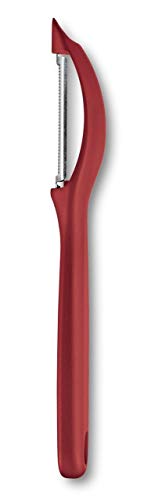 Victorinox Universal Peeler - Stainless Steel Serrated Edge Kitchen Tool for Home & Professional Use, Red, Swiss Made - Home Decor Lo