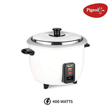 Load image into Gallery viewer, Pigeon by Stovekraft Joy Rice Cooker with Single pot, 1 litres. A smart Rice Cooker for your own kitchen (White) - Home Decor Lo