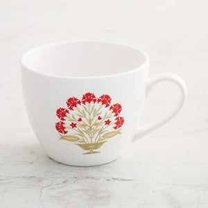 Home Centre Mandarin Printed Cup and Saucer - Set of 12 - Home Decor Lo