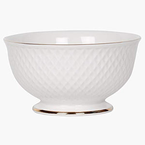 Home Centre Divine Ceramic Cereal Bowl - White - Home Decor Lo